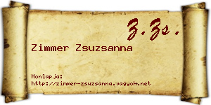 Zimmer Zsuzsanna névjegykártya